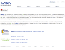 Tablet Screenshot of pandeyenvironmental.com